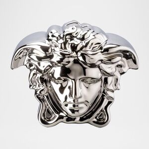 Versace Shiny Silver Medusa Sculpture